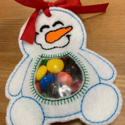 Snowman Christmas Treat Bags, Ornaments, Or Stocking Stuffers - thumbnail 2