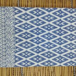"Hand Block Print Cotton Bed Sheet Indian Ikat Bedding - 90""x108" - thumbnail 4