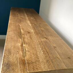 Reclaimed Scaffold Board Desk With Hairpin Legs - thumbnail 2