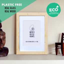 A3 Handmade Picture Frame - Natural Wood Finish Modern Collection Home Decor Gift Classic Pine Wedding - thumbnail 1