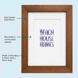 A3 Handmade Picture Frame - Natural Wood Finish Modern Collection Home Decor Gift Classic Pine Wedding - thumbnail 3