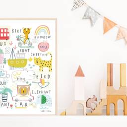 Animal Print Wall Art - Wall Children's Prints Illustration - thumbnail 2