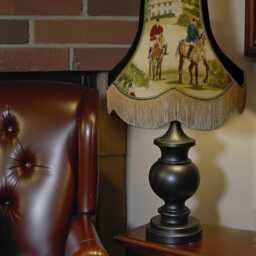 Vintage Fox Hunting Lampshade Handmade in The UK For Floor Standard Lamp Shades, Ceiling Light Pendants - thumbnail 2