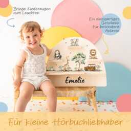 Tonie Shelf, Children's Room Decor, Christening Gift, Girls' Room, Safari-Themed Gifts, Toniebox 2, Jungle Shelf - thumbnail 3
