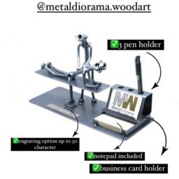 Masseur Gift Nuts & Bolts Sculpture Desc Organizer, Massage Therapist Gift, Scrap Metal Art, Therapist Welded Art Thank You - thumbnail 3