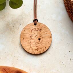 Golden Retriever Christmas Bauble Personalised Wooden Pet Ornament - thumbnail 3