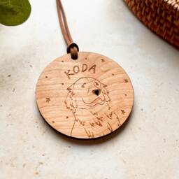 Golden Retriever Christmas Bauble Personalised Wooden Pet Ornament - thumbnail 2