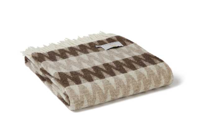 Throw. Snowdonia Design in Heath Colourway Brown & Creams - image 1