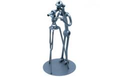 Funny Land Surveyor Metal Art, Nuts & Bolts Handmade Ornament Figurine, Retirement Cartographer Teacher Gift For Worlds Best Father - thumbnail 1