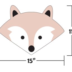 Gray Fox Pillow - Handmade Head Pillow, Woodland Nursery Decor. Kids Room - thumbnail 4