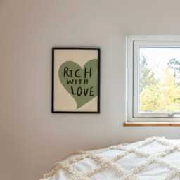 Rich With Love Unframed Print - Cute Prints Hand Drawn Art Posters Bedroom Positive Feel-Good - thumbnail 3