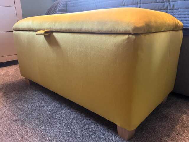 Handmade Velvet Storage Ottoman Bedroom End-Of-Bed Box - image 1