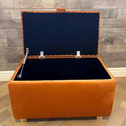 Handmade Velvet Storage Ottoman Bedroom End-Of-Bed Box - thumbnail 3