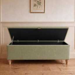 Clarke & Velvet Storage Bench, Upholstered End Of Bed Hallway Ottoman Seat, Hidden Handmade in UK - thumbnail 2