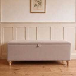 Clarke & Velvet Storage Bench, Upholstered End Of Bed Hallway Ottoman Seat, Hidden Handmade in UK - thumbnail 4