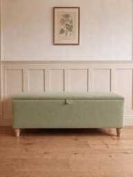 Clarke & Velvet Storage Bench, Upholstered End Of Bed Hallway Ottoman Seat, Hidden Handmade in UK - thumbnail 1
