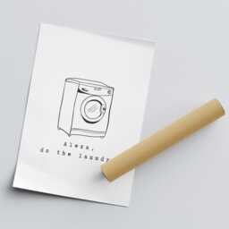 Alexa, Do The Laundry - Washing Machine Poster Trendy Art, Unique Home Decor, Cool Room Print, Funny Quote Poster, Utility Art - thumbnail 3