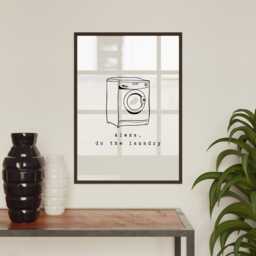 Alexa, Do The Laundry - Washing Machine Poster Trendy Art, Unique Home Decor, Cool Room Print, Funny Quote Poster, Utility Art - thumbnail 1