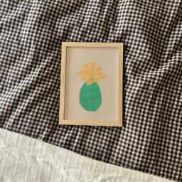 Yellow Flowers in Green Vase Unframed Print - Flower Prints Art Colourful Kitchen Posters Minimal Minimalistic Decor - thumbnail 3