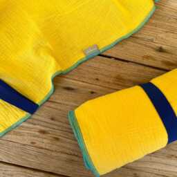 xxl Muslin Blanket - Beach Towel Travel Organic Cotton Camping - thumbnail 4