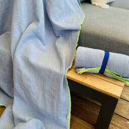xxl Muslin Blanket - Beach Towel Travel Organic Cotton Camping - thumbnail 3