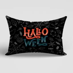 Halloween Cushion Cover/Carved Pumpkin Truck & Haunted House Lumbar Pillow Case/Lumbar Top/Halloween Party Decor/Rectangle - thumbnail 4