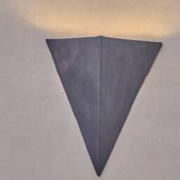 Black Triangular Sconce, Office Wall Light, Minimal Wall Light, Ceramic Sconce - thumbnail 2