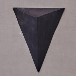 Black Triangular Sconce, Office Wall Light, Minimal Wall Light, Ceramic Sconce - thumbnail 3