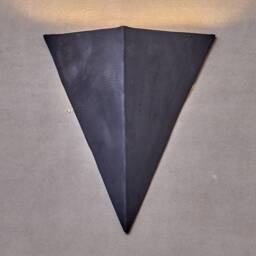 Black Triangular Sconce, Office Wall Light, Minimal Wall Light, Ceramic Sconce - thumbnail 4