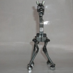 Giraffe, Metal Giraffe Sculpture, Up Cycled Art, Miniature Welded Figurine - thumbnail 2