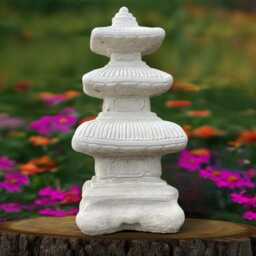 Concrete Garden Pagoda Stone Style Sculpture Front Door Yard Ornament Cement Decoration Handcast Decor Landscape Statue - thumbnail 4