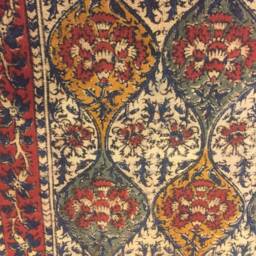 Handmade Block Print Cotton Rug Indian Floral Boho Decor - 150 X 90 cm - thumbnail 2