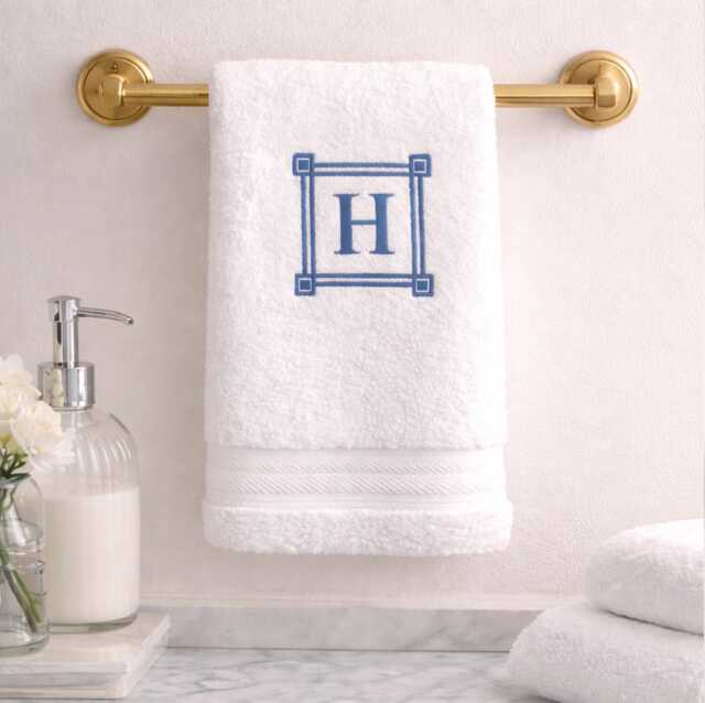 Personalised Embroidered Towel 100% Cotton Custom Hand New Home Gift Monogrammed Bath For Family Luxury Set Wedding - image 1