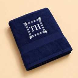 Personalised Embroidered Towel 100% Cotton Custom Hand New Home Gift Monogrammed Bath For Family Luxury Set Wedding - thumbnail 2