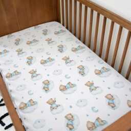 Bear On The Clouds - Blue Bedding, Duvet Covers, Fitted Sheets, Childrens Room Decor, Bedding & Pillows - thumbnail 2