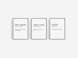 Passive Aggressive Office Print Set Of 3- Noted, Happy To Help, Kind Regards - Sarcastic Workplace Art Corporate Humour Bundle, Business - thumbnail 1