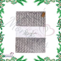 Personalised Luxury Plush Santa Sacks & Stocking Sets. Large Christmas With Name. Deluxe Fluffy Gift Sack Stocking. Red Or Grey - thumbnail 4