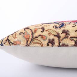 Handwoven Turkish Kilim Lumbar Pillow Bohemian Home Decor - 16x24 - thumbnail 4