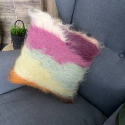 Handmade Wool Throw Blanket & Pillow Set Carpathian Hutsul Lizhnyk - thumbnail 4