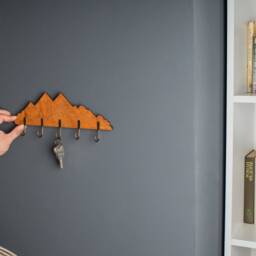 Mountain Key Rack, Key Holder Mountain, Storage Wall Mount, Hook For Small, Wall Hanger Keys, Farmhouse - thumbnail 4