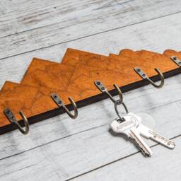 Mountain Key Rack, Key Holder Mountain, Storage Wall Mount, Hook For Small, Wall Hanger Keys, Farmhouse - thumbnail 2