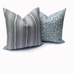 Schumacher Moncorvo Cushion Monument Grey Cover Pillow Double Sided - thumbnail 2
