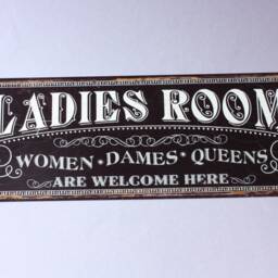 1 Ladies Or Gents Room Wc Toilet Sign Rustic, Door Funny, Bathroom Restrooms Wall Hanging Lavatory, Plaque, Woman Men - thumbnail 3