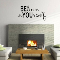 Believe in Yourself Wall Art Sticker, Motivational Quote, Vinyl Transfer Sticker Decal - thumbnail 2