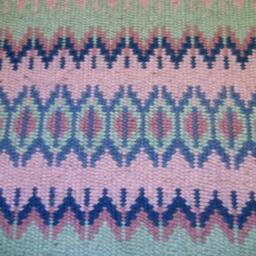 E635 Boundweave Rug, Lavender Stripe Floor Or Wall Hanging, Zen Meditation Rug - thumbnail 3