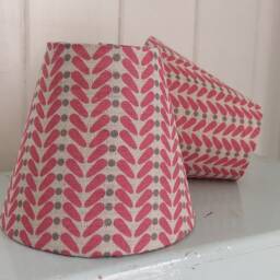 Red Scandi Linen Candle Clip Lampshade For Wall Lights Chandeliers - thumbnail 3