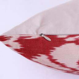 Ikat Silk Velvet Pillow 16x24 - Handmade Boho Cushion Cover Turkish Home Decor Accent - thumbnail 2
