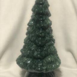 Handcrafted Ceramic Christmas Tree Bluegrass Mantle Decor - thumbnail 2