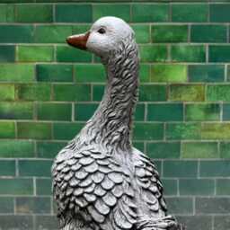 Stone Duck Sculpture Concrete Goose Statue Outdoor Bird Figurine Cement Farm Animal Decoration Handmade Ornament Duck Lover Gift Art - thumbnail 3