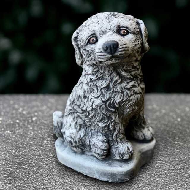 Cute Labrador Statue Outdoor Figurine Cement Dog Sculpture Stone Pet Ornament Memorial Decoration Handmade Gift - image 1